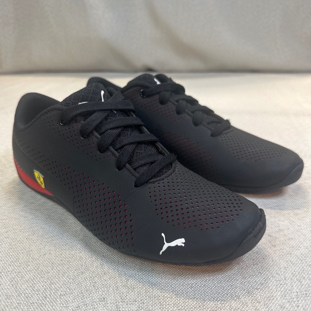 Puma Ferrari Drift Cat 7 Kids Size 5C Black Red Synthetic Racing Sneakers 362703